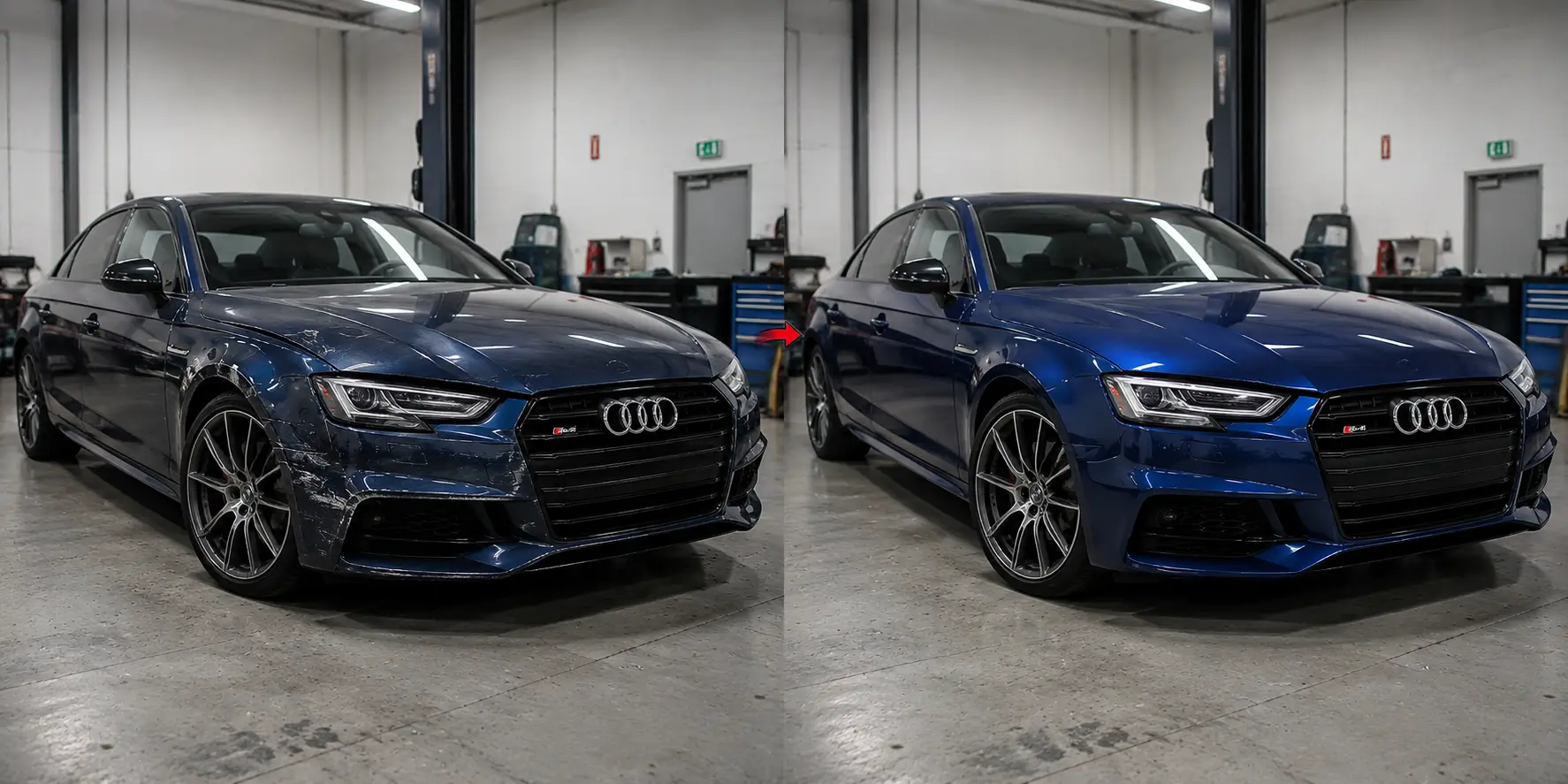 Audi full respray and scratch repair in Dublin